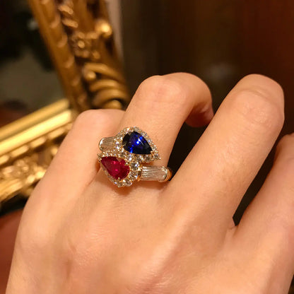 Vintage Two-tone Brushed Ring